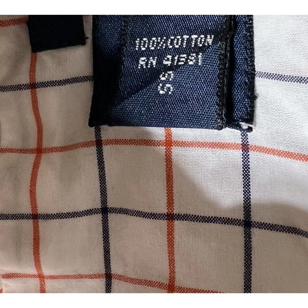Ralph Lauren Classic Fit Windowpane Button Down Dress Shirt Mens Size 16.5 Large